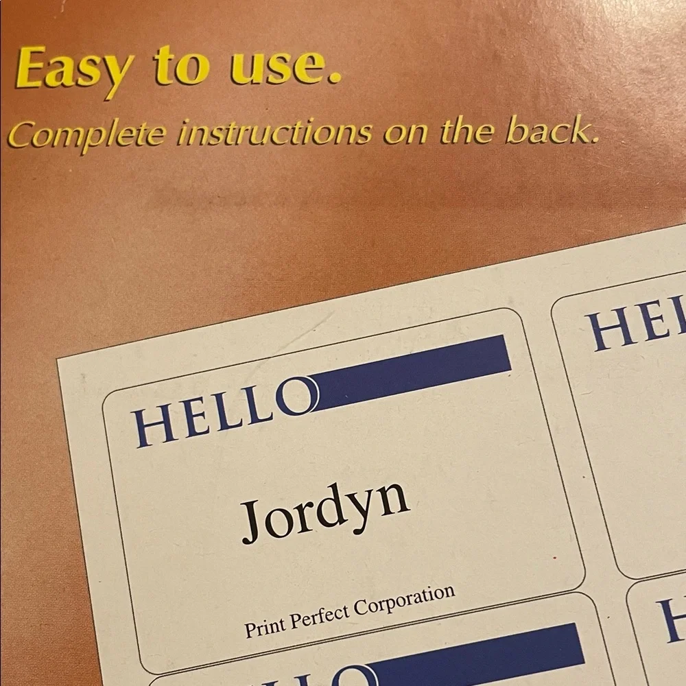 White Name Badges